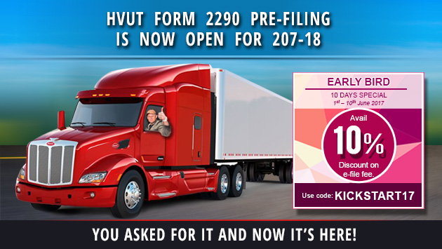 PreFile 2290 for 2017 Tax Year HVUT filing